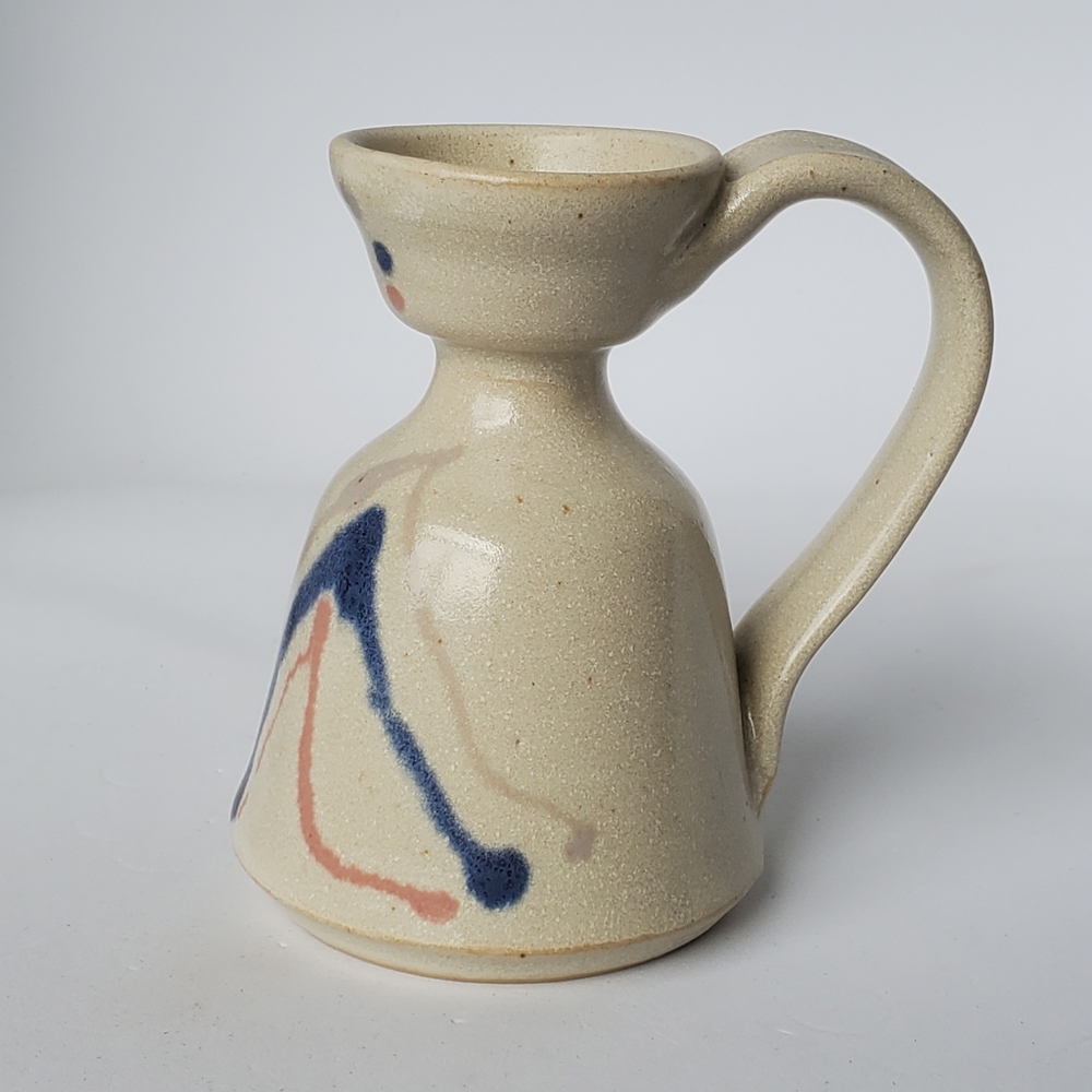 Signed Studio Pottery Candle Holder or Pitcher